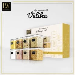 LW Collection Voorraadpotten 8 Stuks 2.5L Met Stickers -Beroemde Servies Winkel 07cc330323b0403ea6336e2df0e218b1