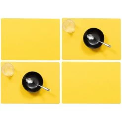 Wicotex Placemat Plain - Luxe - Geel - 43 X 30 Cm -Beroemde Servies Winkel 080d74ddc10f43f1a0a8282fa2c576f2