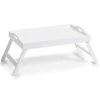 Zeller Dienblad - Op Poten - Inklapbaar - MDF - Wit - 56 X 35 Cm -Beroemde Servies Winkel 1000002089