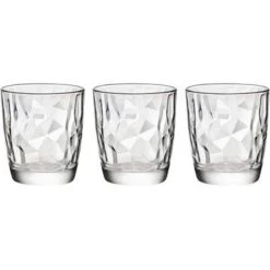 Bormioli Rocco 3x Stuks Tumbler Waterglazen/sapglazen Diamond 305 Ml