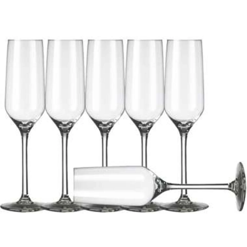 Champagneglazen Carre - 6 Stuks - Glas - 220 Ml 3 Champagneglazen Carre - 6 Stuks - Glas - 220 Ml