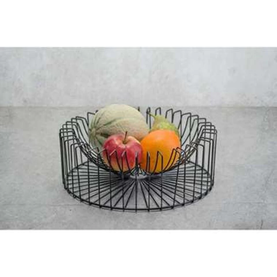 Cosy&Trendy Orbit Fruitmand - Ø 33 Cm - Zwart 4 Cosy&Trendy Orbit Fruitmand - Ø 33 Cm - Zwart - Afbeelding 2