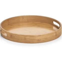 Zeller Dienblad - Bamboe Hout - Rond - 38 Cm -Beroemde Servies Winkel 1000010913 0101