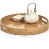 Zeller Dienblad - Bamboe Hout - Rond - 38 Cm -Beroemde Servies Winkel 1000010913