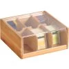 Merkloos Kesper Theedoos - Bamboe - 6 Vakken - 21 X 22 Cm -Beroemde Servies Winkel 1000010930