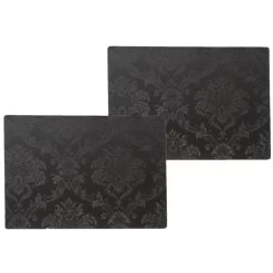 Wicotext Placemats - 4 Stuks - Amatista - Zwart - 43 X 30 Cm