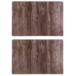 Merkloos Bellatio Design Placemats - 4 Stuks - Hout Patroon - 43 X 28 Cm