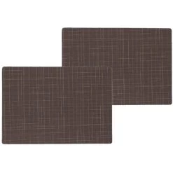 Wicotext Placemats - 4 Stuks - Liso - Bruin - 43 X 30 Cm