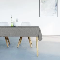 Mistral Home - Tafelkleed Glitter Effect - 150x250 Cm - Donkergrijs -Beroemde Servies Winkel 1000010988 0101
