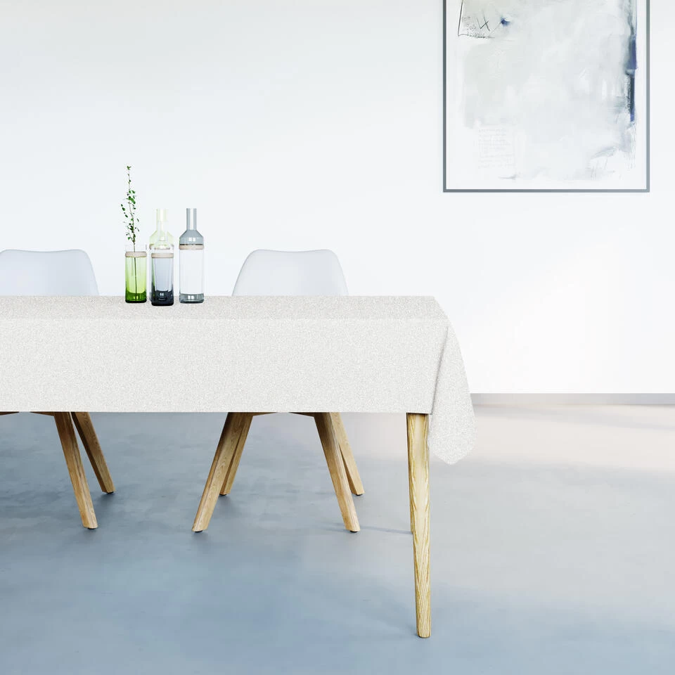 Mistral Home - Tafelkleed Glitter Effect - 150x250 Cm - Ecru 4 Mistral Home - Tafelkleed Glitter Effect - 150x250 Cm - Ecru - Afbeelding 2