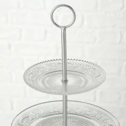 Merkloos Etagere - 3 Laags - Glas - 35 Cm -Beroemde Servies Winkel 1000012599 0102