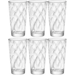 Bormioli Rocco Longdrinkglazen - 6 Stuks - Relief - Glas - 370 Ml