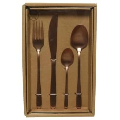 Decoris Bestekset - 16-delig - Rose Goudkleurig - RVS - 4 Personen