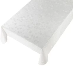 Bellatio Design Tafelzeil - Wit - Bloemen Print - 140 X 245 Cm