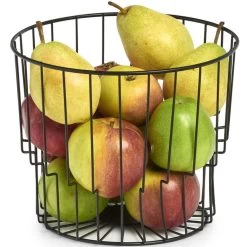 Zeller Fruitschaal - Zwart - Metaal - 24 Cm