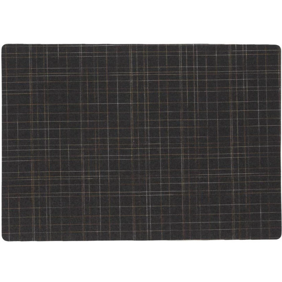 Wicotex Placemat Liso - Zwart - Antislip - 43 X 30 Cm 3 Wicotex Placemat Liso - Zwart - Antislip - 43 X 30 Cm