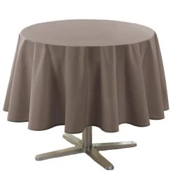Wicotex Tafellaken - Taupe - Rond - Polyester - 180 Cm