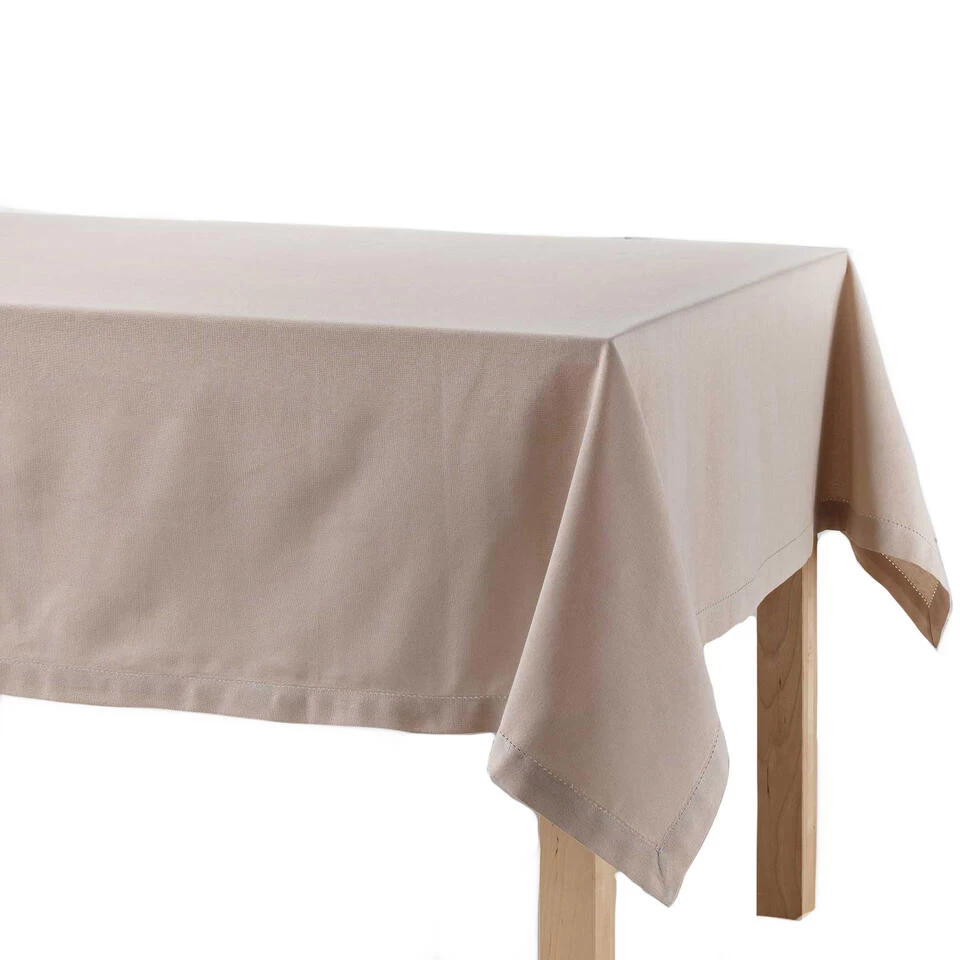 Wicotex Tafellaken - Taupe - Katoen - 140 X 240 Cm 3 Wicotex Tafellaken - Taupe - Katoen - 140 X 240 Cm