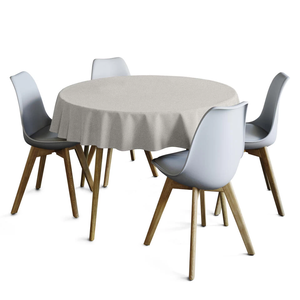Mistral Home - Tafelkleed Linnen Look - Diameter 150 Cm - Grijs 4 Mistral Home - Tafelkleed Linnen Look - Diameter 150 Cm - Grijs - Afbeelding 2