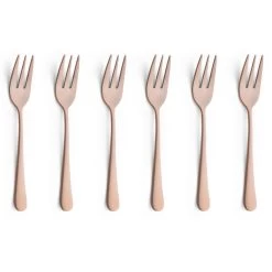 Amefa Austin Copper 6 Gebaksvorkjes