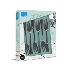 Amefa Austin Black 6 Gebaksvorkjes -Beroemde Servies Winkel 1000020881 0102