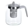 Merkloos Theepot - Met Filter - Grijs - Glas - 1500 Ml -Beroemde Servies Winkel 1000021132