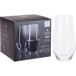 Merkloos Drinkglazen - 4 Stuks - Kristalglas - 580 Ml -Beroemde Servies Winkel 1000021157 0101