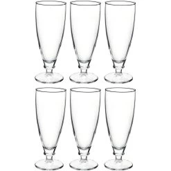 Bormioli Rocco Bierglazen Harmonia - 6 Stuks - Op Voet - 380 Ml