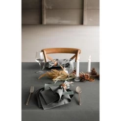 Giftbox-Tafellinnen-Dine In Style-extra Lang Tafelkleed-Donkergrijs -Beroemde Servies Winkel 1000021776 0103