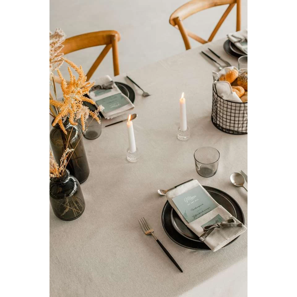 Giftbox-Tafellinnen-Dine In Style-extra Lang Tafelkleed-Lichtgrijs 6 Giftbox-Tafellinnen-Dine In Style-extra Lang Tafelkleed-Lichtgrijs - Afbeelding 4