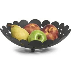 Zeller Fruitschaal - Zwart - Metaal - 29 Cm 7 Zeller Fruitschaal - Zwart - Metaal - 29 Cm -Beroemde Servies Winkel 1000029047 0102