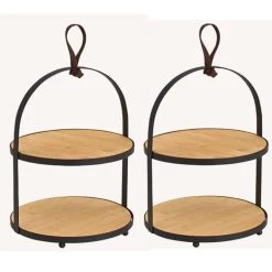 G. Wurm Etagere - 2-laags - Bamboe - B21 X H26 X D21 Cm 7 G. Wurm Etagere - 2-laags - Bamboe - B21 X H26 X D21 Cm -Beroemde Servies Winkel 1000029288 0102