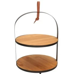 G. Wurm Etagere - 2-laags - Bamboe - B21 X H26 X D21 Cm