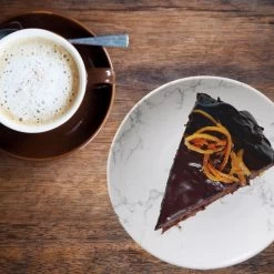 Orange85 Gebaksbordjes Taart 4 Stuks Wit 19cm Marmer -Beroemde Servies Winkel 1000033083 0110