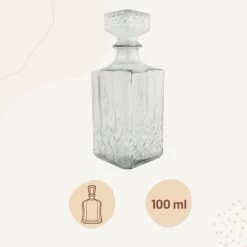 Orange85 Whiskey Karaf Water Karaf 1000 Ml Glas Decanter Kristal Luchtdicht -Beroemde Servies Winkel 1000033110 0112