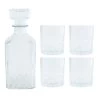 Orange85 Whiskey Karaf 4 Glazen 5-delig Transparant 900/230 Ml Glas -Beroemde Servies Winkel 1000033111