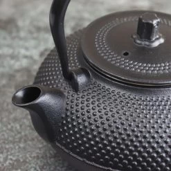 Orange85 Theepot Met Onderzetter Tetsubin Japans Theebus Zwart 1.5L Gietijzer -Beroemde Servies Winkel 1000033126 0110