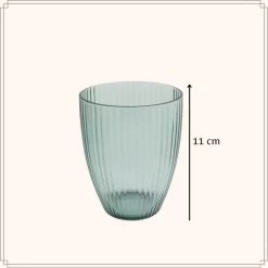 OTIX Waterglazen 6 Stuks Plastic Blauw Ribbel -Beroemde Servies Winkel 1000033157 0111