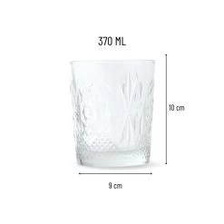 Orange85 Waterglazen Whiskeyglazen Set Van 4 Tumbler Transparant 370 Ml Glas -Beroemde Servies Winkel 1000033164 0111