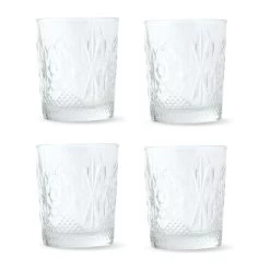 Orange85 Waterglazen Whiskeyglazen Set Van 4 Tumbler Transparant 370 Ml Glas