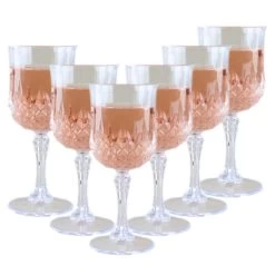 Alpina Plastic Wijnglazen Set Van 6 200ml Kristallook