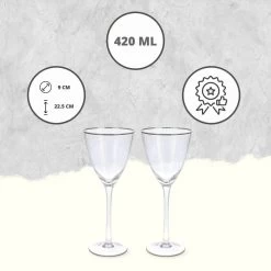 Orange85 Wijnglazen Witte Wijn Luxe 2 Stuks 90 X 225 Mm Transparant -Beroemde Servies Winkel 1000033173 0101