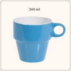 OTIX Koffiekopjes Met Houder Set Van 6 Gekleurd 300 Ml Keramiek 9 OTIX Koffiekopjes Met Houder Set Van 6 Gekleurd 300 Ml Keramiek -Beroemde Servies Winkel 1000033183 0111