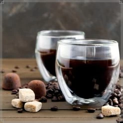 OTIX Dubbelwandige Espressoglazen Isolerend 100ml 6 Stuks Glas -Beroemde Servies Winkel 1000033190 0110