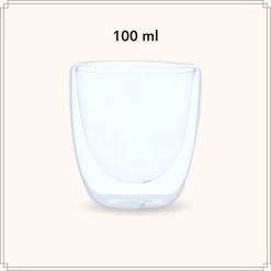 OTIX Dubbelwandige Espressoglazen Isolerend 100ml 6 Stuks Glas -Beroemde Servies Winkel 1000033190 0111