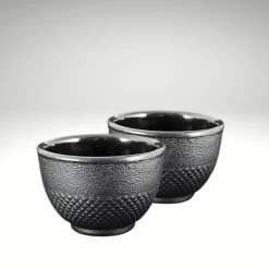 Orange85 Theekopjes Gietijzer Theekop 100 Ml Set Van 2 Zwart -Beroemde Servies Winkel 1000033203 0110