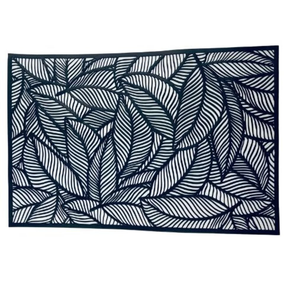 Orange85 Placemats Met Veren Set Van 4 Zwart 45x30x0.5 Cm PVC 3 Orange85 Placemats Met Veren Set Van 4 Zwart 45x30x0.5 Cm PVC