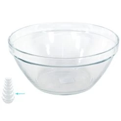 Gerim Saladeschaal Pompei - Glas - 2.5 Liter - 23 Cm