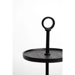 Etagère Lutek - Zwart - 2 Laags -Beroemde Servies Winkel 1000034352 0102