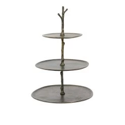 Etagère Tresa - Antiek Brons - 3 Laags -Beroemde Servies Winkel 1000038320 0110